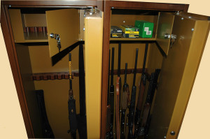 Fucile da caccia in garage